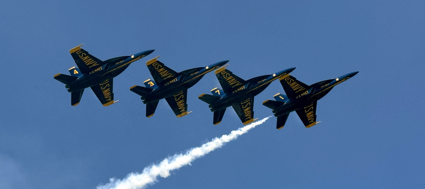 Blue Angels, practicing air show.