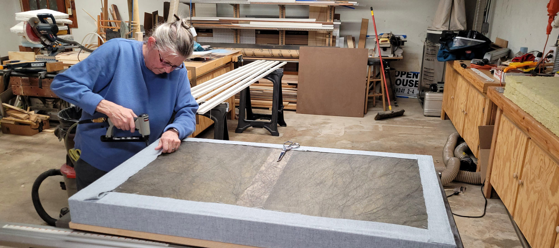 Brenda stapling cloud absorber for studio.