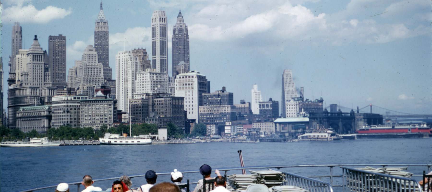 New York, 1954, Wallstreet from Rockaway Boat