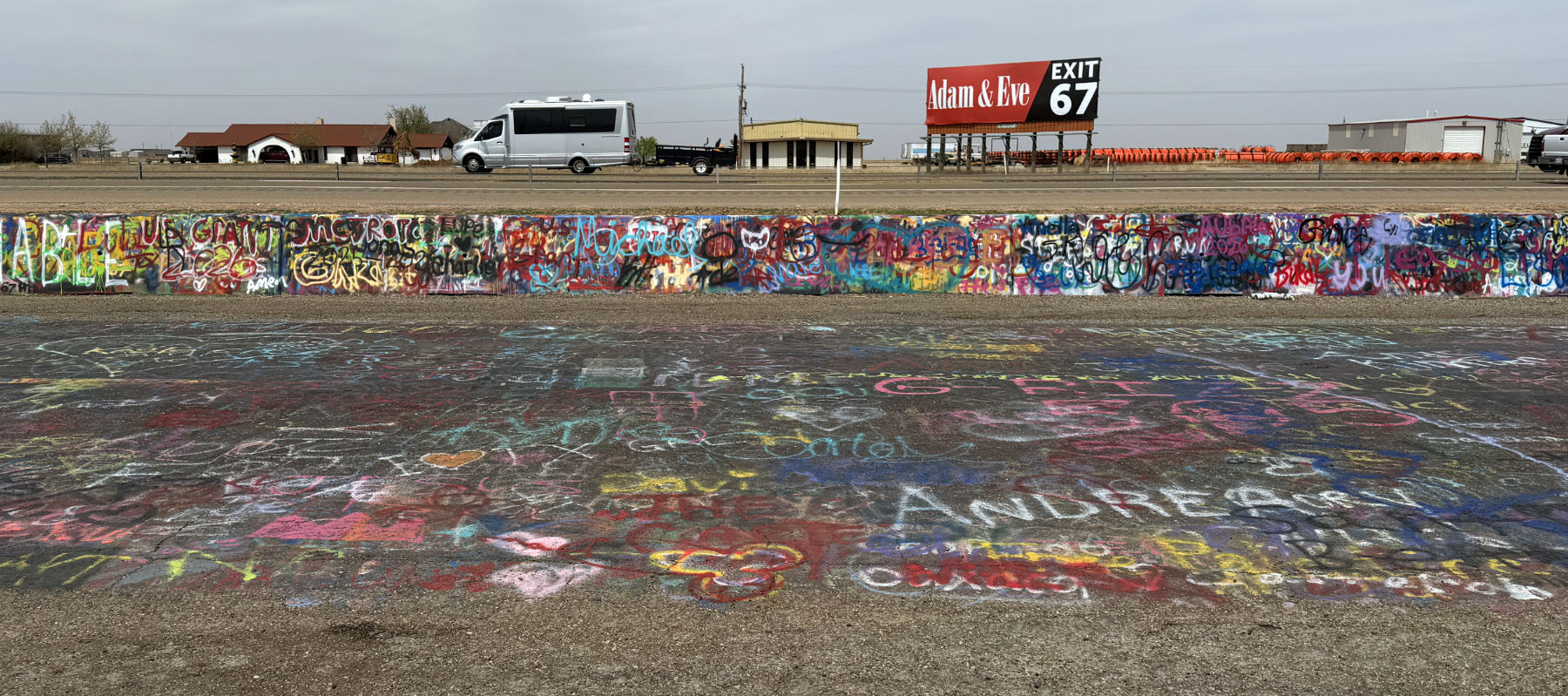 Cadillac Ranch (road in front of)