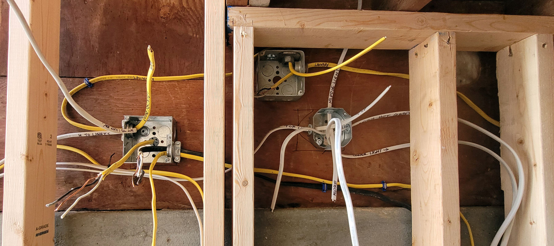 Hallway wiring project.