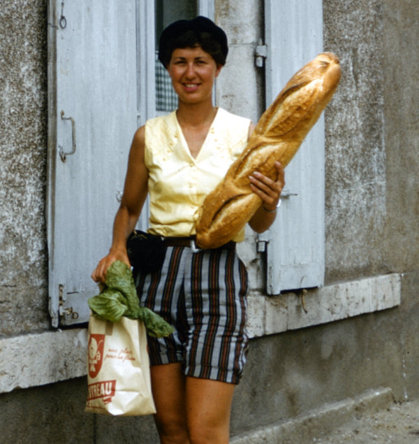 Mom in France in 1956
